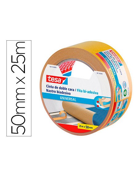 Cinta adhesiva tesa doble cara universal 25 mt x 50 mm