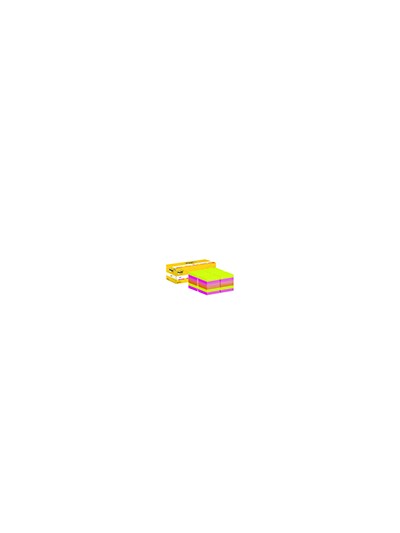 Bloc de notas adhesivas quita y pon post-it colores surtidos 76x76 mm con 100 hojas pack de 18+6 unidades