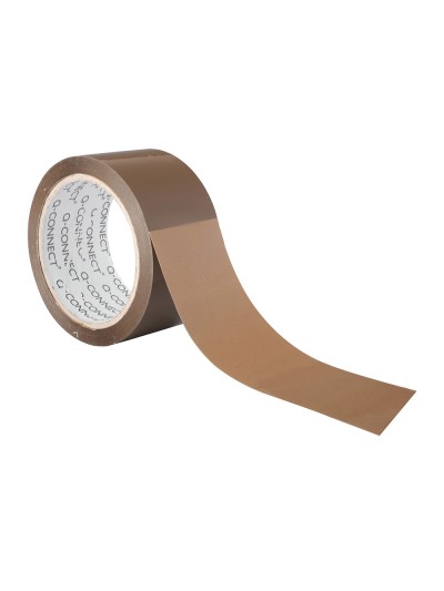 Cinta adhesiva q-connect polipropileno havana 100 mt x 50 mm para embalaje