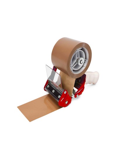 Cinta adhesiva q-connect polipropileno havana 100 mt x 50 mm para embalaje