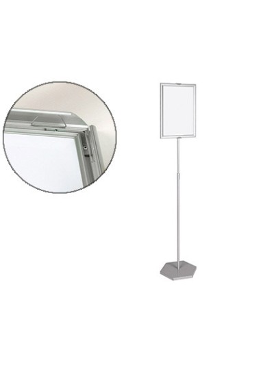 Expositor de pie bi-office para formatos a3 ajustable en altura 102 cm