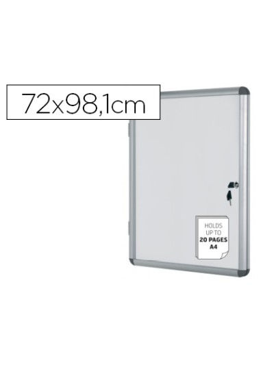 Vitrina de anuncios bi-office fondo magnetico extraplana de interior 720x981 mm