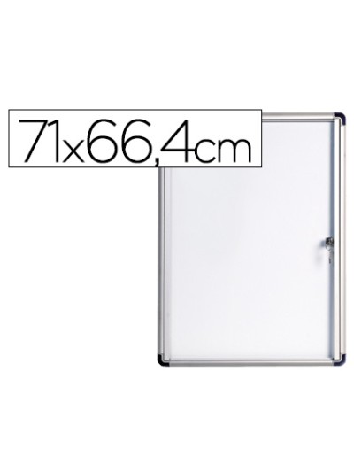 Vitrina de anuncios bi-office fondo magnetico extraplana de interior 710x664 mm