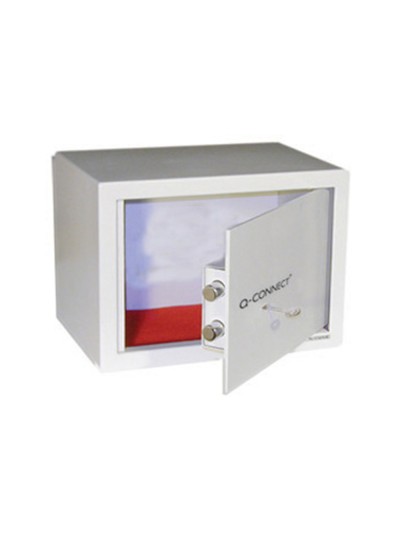 Caja de seguridad q-connect doble pasador capacidad 10l con accesorios fijacion 296x140x196 mm