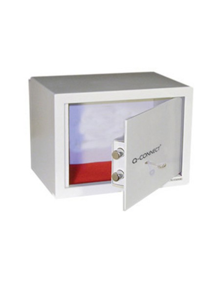 Caja de seguridad q-connect doble pasador capacidad 10l con accesorios fijacion 296x140x196 mm