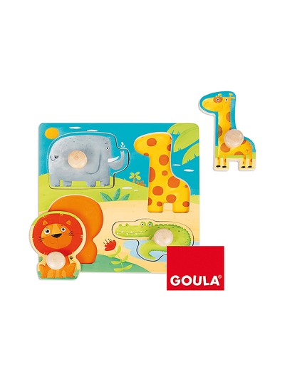 Puzle goula animales selva 4 piezas