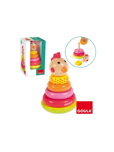 Juego goula didactico apilable gallina