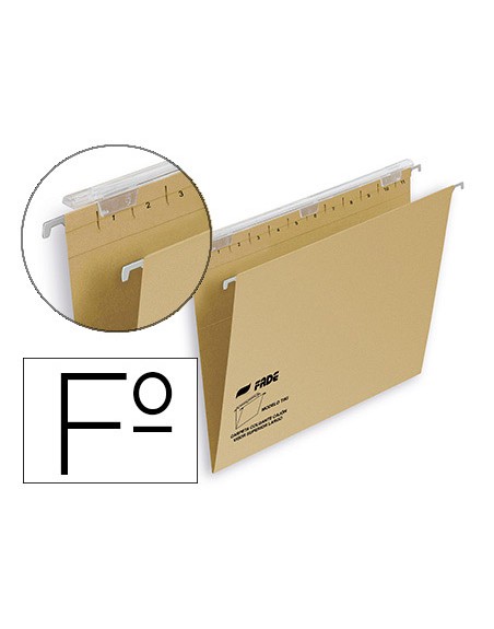 Carpeta colgante fade tiki folio visor superior 290 mm efecto lupa kraft eco 230 g/m lomo v