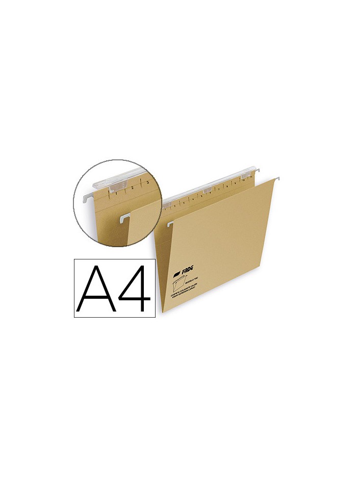 Carpeta colgante fade tiki din a4 visor superior 290 mm efecto lupa kraft eco 230 g/m lomo v Carpeta colgante fade tiki din a4 visor superior 290 mm efecto lupa kraft eco 230 g/m lomo v