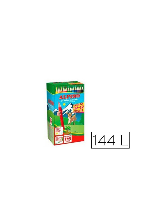 Lapices de colores alpino school pack de 132 + 12 unidades obsequio colores surtidos Lapices de colores alpino school pack de 132 + 12 unidades obsequio colores surtidos