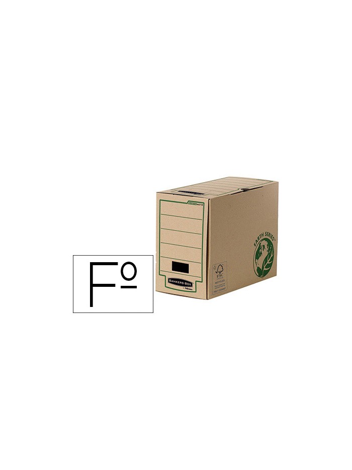 Caja archivo definitivo fellowes folio carton reciclado lomo 150 mm Caja archivo definitivo fellowes folio carton reciclado lomo 150 mm