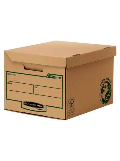 Cajon fellowes carton reciclado para almacenamiento de archivadores capacidad 6 cajas de archivo 80 mm