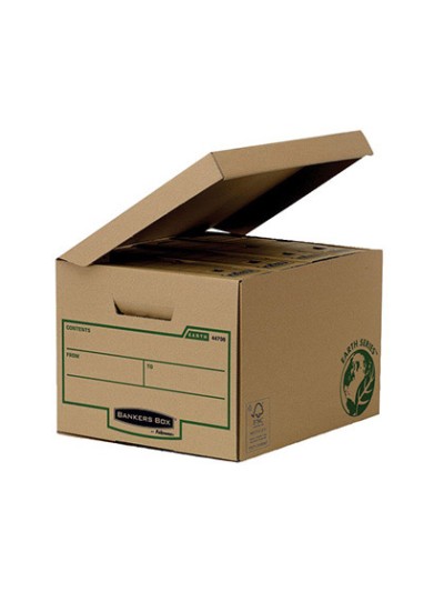 Cajon fellowes carton reciclado para almacenamiento de archivadores capacidad 4 cajas de archivo 80 mm