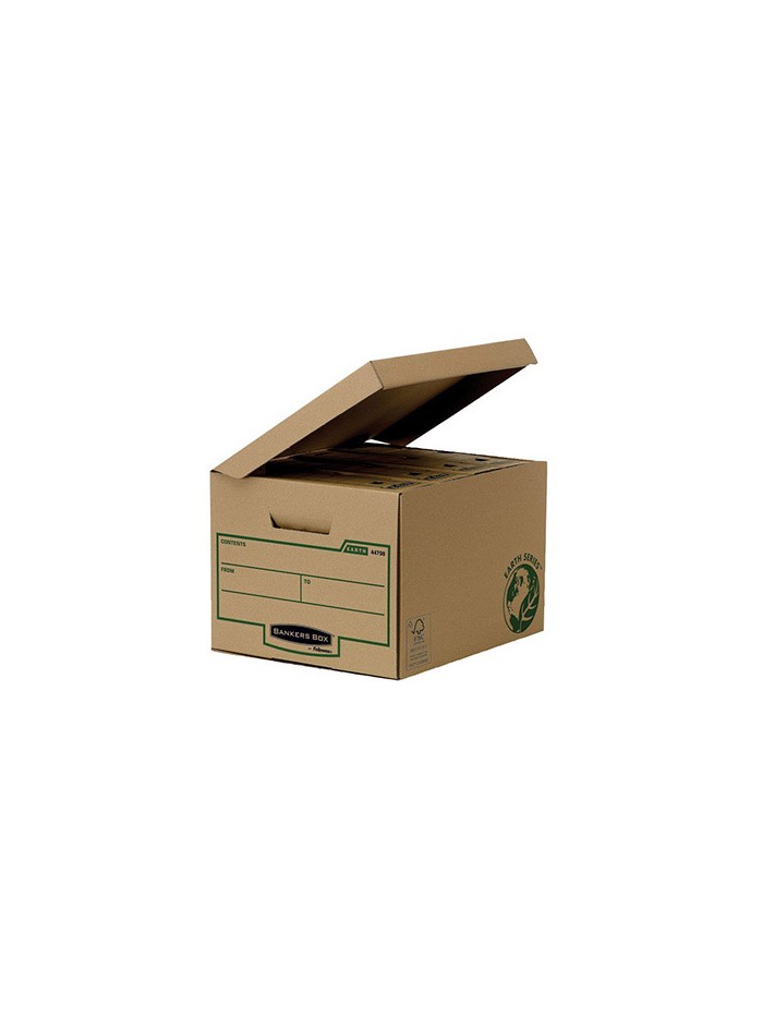 Cajon fellowes carton reciclado para almacenamiento de archivadores capacidad 4 cajas de archivo 80 mm