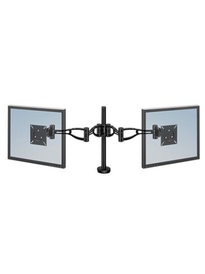 Brazo para monitor plano doble fellowes professional normativa vesa flexible para pantallas hasta 10 kg