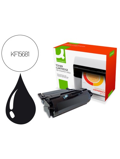 Toner q-connect compatible lexmark t650 negro 25.000 pag