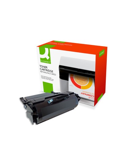 Toner q-connect compatible lexmark t650 negro 25.000 pag