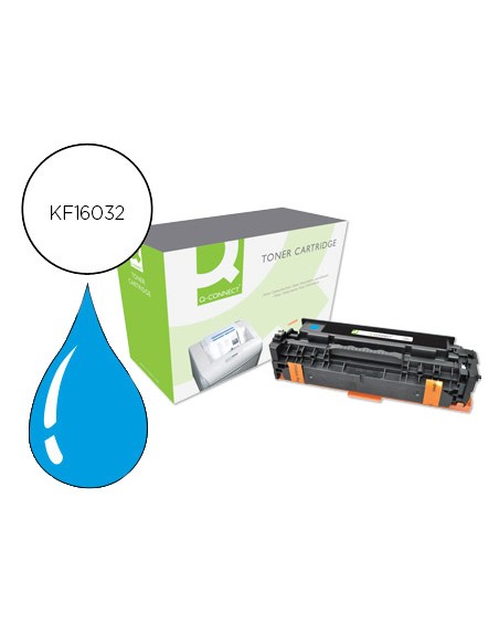 Toner q-connect compatible hp ce411a color laserjet m351a / 451dn / 451dw / 451nw / 375nw / 475dn / 475dw cian 2.600 pag