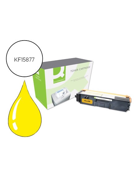 Toner q-connect compatible brother tn325y hl-4140cn / 4150cdn / 4570cdw / 4570cdwt / dcp 9055 amarillo 3.500 pag