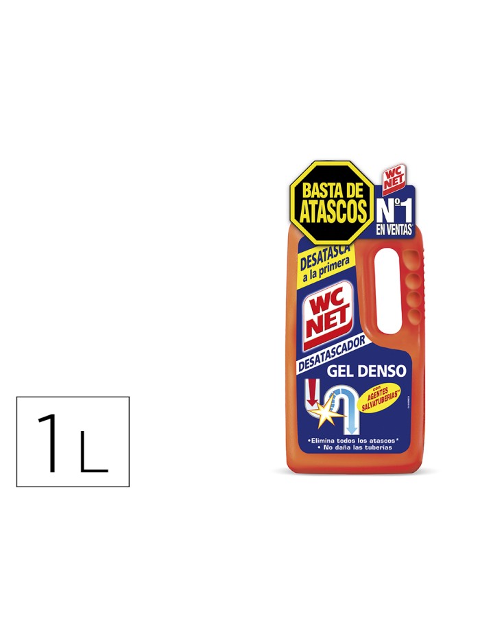 Desatascador de tuberias gel wc net energy botella de 1 litro Desatascador de tuberias gel wc net energy botella de 1 litro