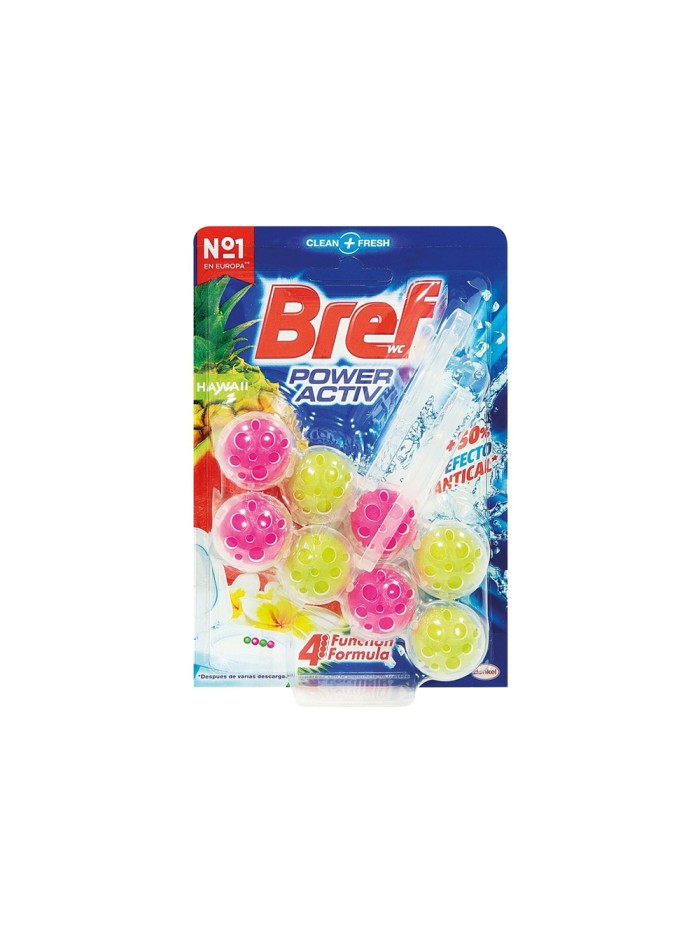 Desinfectante y ambientador de inodoro bref wc poder activo hawaii 50 g blister de 2 unidades Desinfectante y ambientador de inodoro bref wc poder activo hawaii 50 g blister de 2 unidades