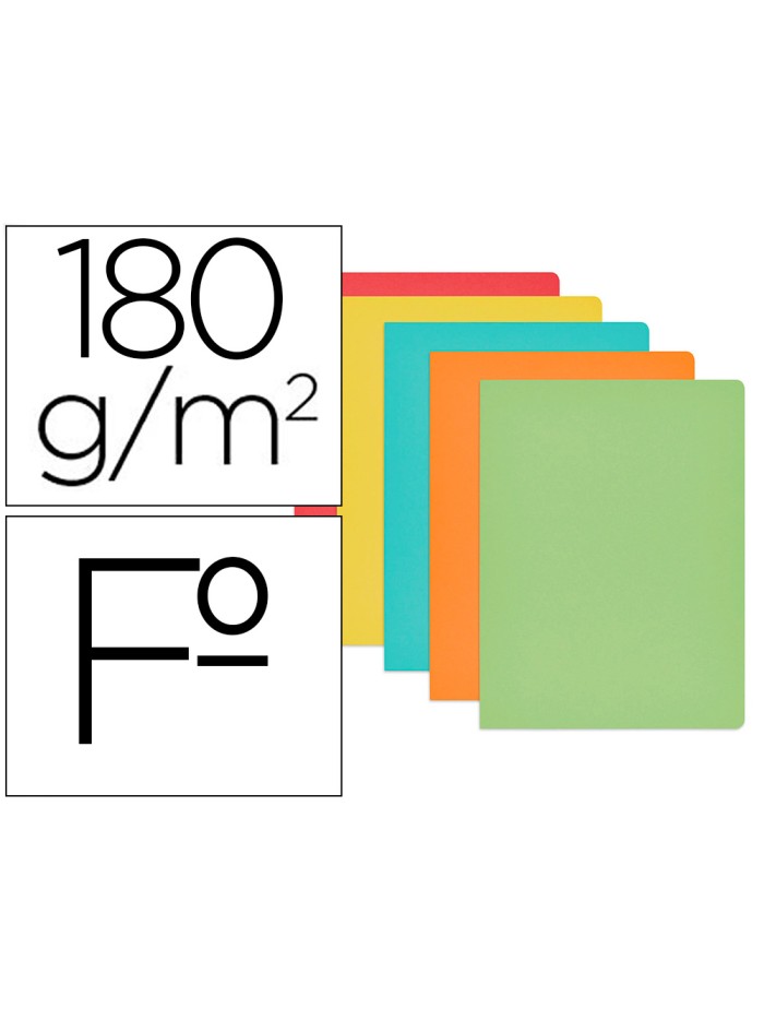 Subcarpeta cartulina gio folio colores surtidos 180 180 gr/m2 paquete de 50 unidades Subcarpeta cartulina gio folio colores surtidos 180 180 gr/m2 paquete de 50 unidades