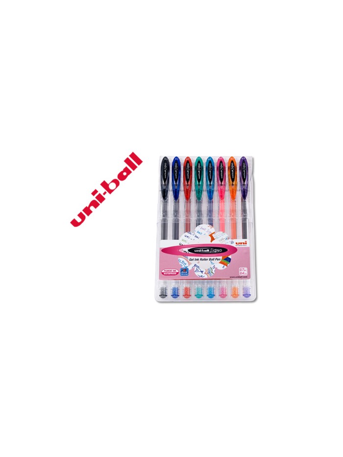 Boligrafo uni ball um-120 signo 0,7 mm tinta gel estuche de 8 colores basicos Boligrafo uni ball um-120 signo 0,7 mm tinta gel estuche de 8 colores basicos