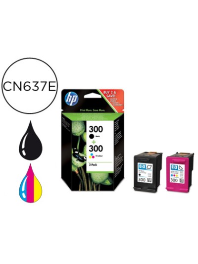Ink-jet hp n.300 negro + tricolor deskjet photosmart envy pack 2