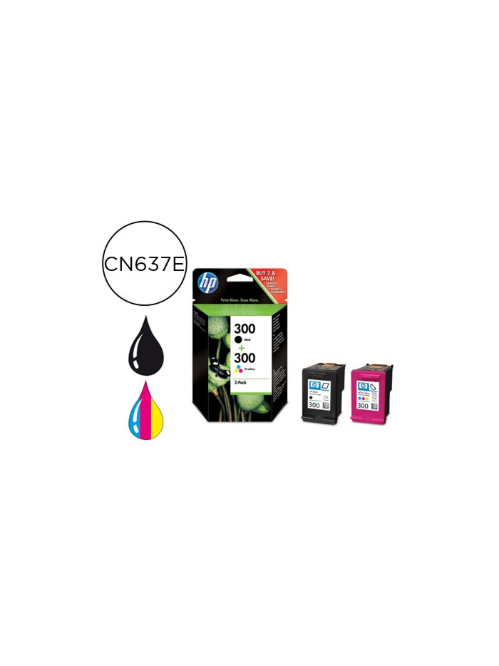 Ink-jet hp n.300 negro + tricolor deskjet photosmart envy pack 2 Ink-jet hp n.300 negro + tricolor deskjet photosmart envy pack 2