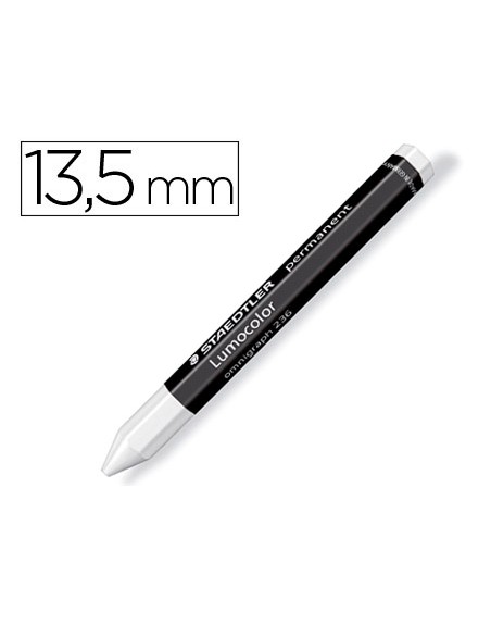 Cera staedtler para marcar blanco lumocolor permanente omnigraph 236 caja de 12 unidades
