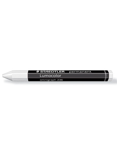 Cera staedtler para marcar blanco lumocolor permanente omnigraph 236 caja de 12 unidades