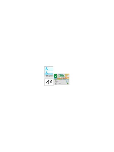 Recambio liderpapel cuarto apaisado pautaguia 100 hojas 75 g cuadriculado pautado 6 mm con margen 2 taladros
