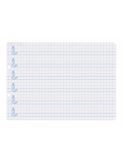 Recambio liderpapel cuarto apaisado pautaguia 100 hojas 75 g cuadriculado pautado 6 mm con margen 2 taladros