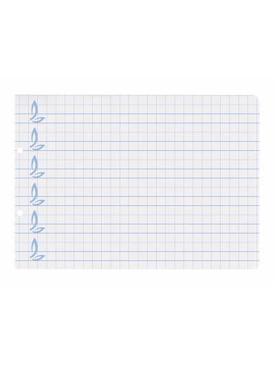 Recambio liderpapel cuarto apaisado pautaguia 100 hojas 75 g cuadriculado pautado 8 mm con margen 2 taladros
