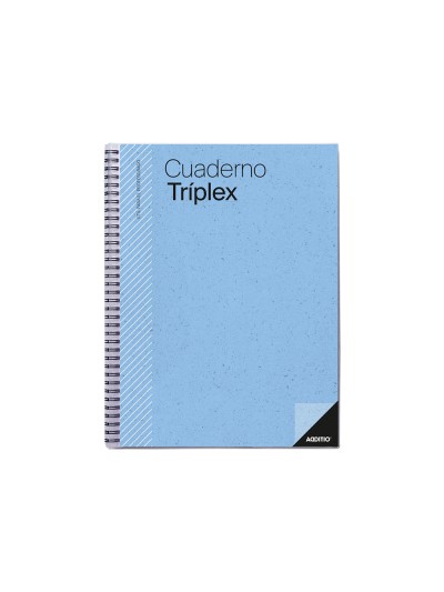 Cuaderno triplex additio plan de curso evaluacion agenda plan semanal y tutorias fundas transparentes 22,5x31cm