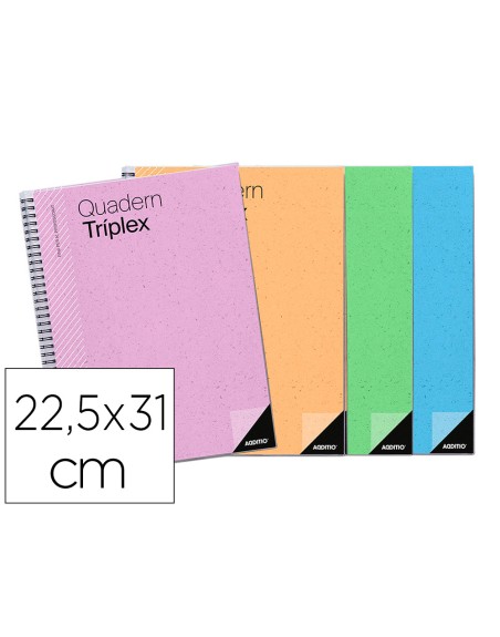 Bloc triplex additio plan curso evaluacion continua plansemanal tutorias mas 6 fundas ransparentes 22,5x31cm catalan