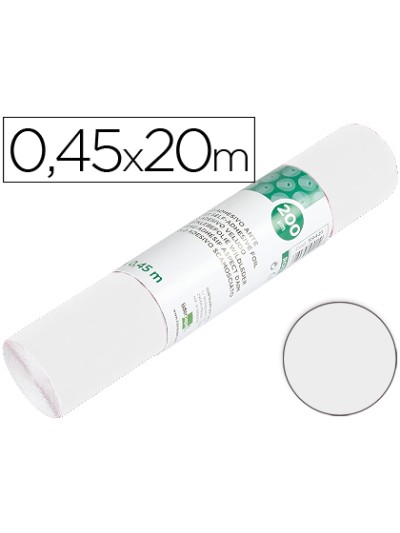 Rollo adhesivo liderpapel unicolor blanco brillo rollo de 0,45 x 20 mt