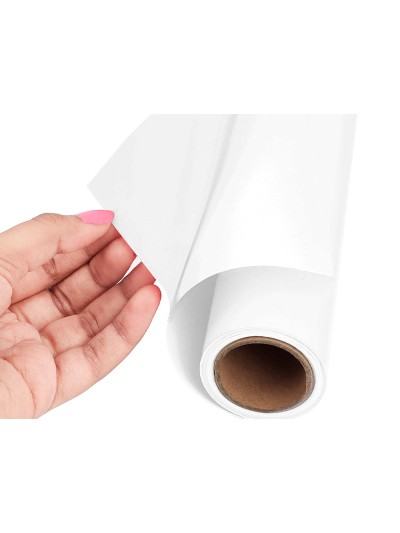 Rollo adhesivo liderpapel unicolor blanco brillo rollo de 0,45 x 20 mt