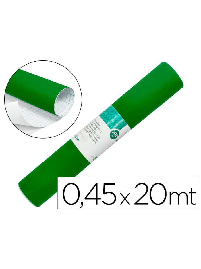 Rollo adhesivo liderpapel unicolor verde brillo rollo de 0,45 x 20 mt Rollo adhesivo liderpapel unicolor verde brillo rollo de 0,45 x 20 mt
