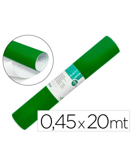 Rollo adhesivo liderpapel unicolor verde brillo rollo de 0,45 x 20 mt