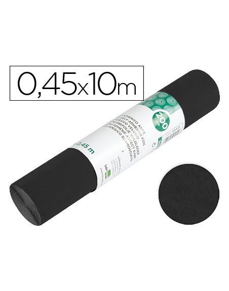 Rollo adhesivo liderpapel especial ante negro rollo de 0,45 x 10 mt