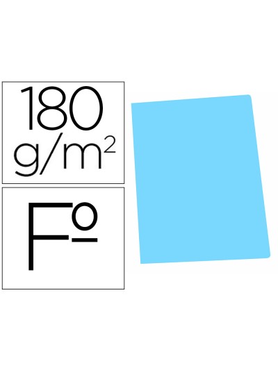 Subcarpeta cartulina gio folio celeste pastel 180 g/m2