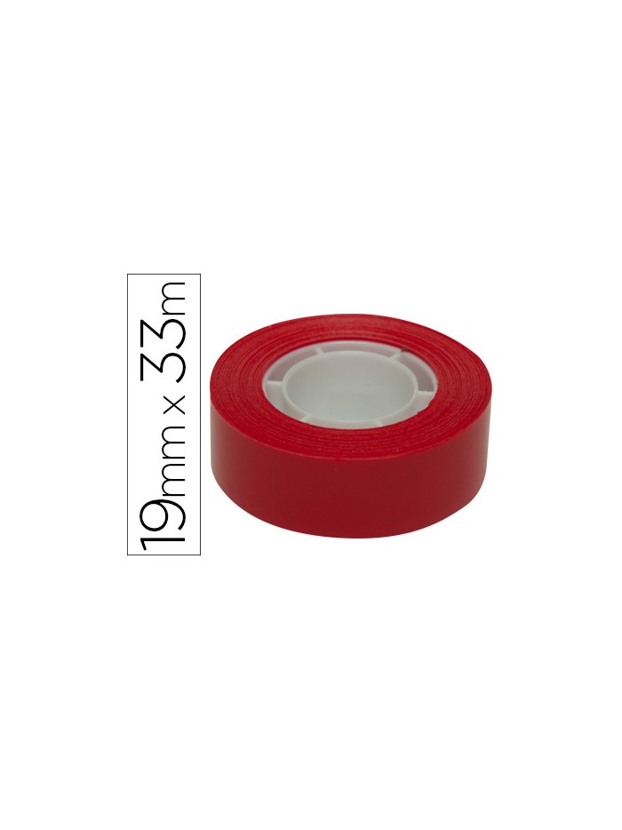 Cinta adhesiva apli 33 mt x 19 mm color rojo Cinta adhesiva apli 33 mt x 19 mm color rojo
