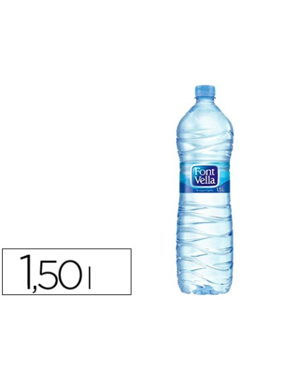 Agua mineral natural font vella botella sant hilari 1,5 l