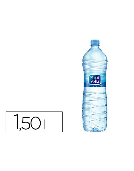 Agua mineral natural font vella botella sant hilari 1,5 l
