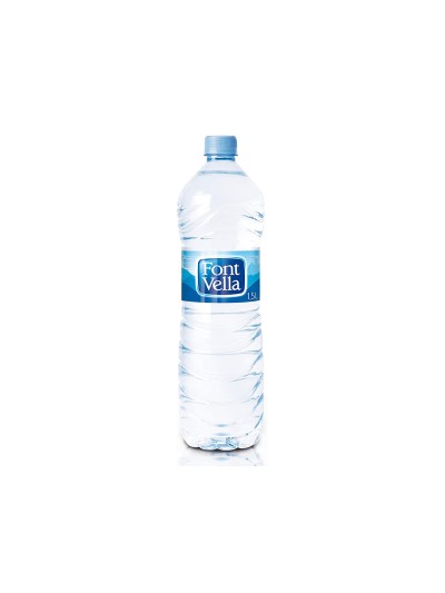 Agua mineral natural font vella botella sant hilari 1,5 l