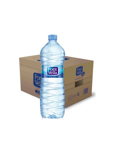 Agua mineral natural font vella botella sant hilari 1,5 l