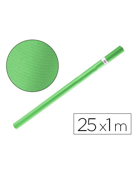 Papel kraft liderpapel verde rollo 25x1 mt
