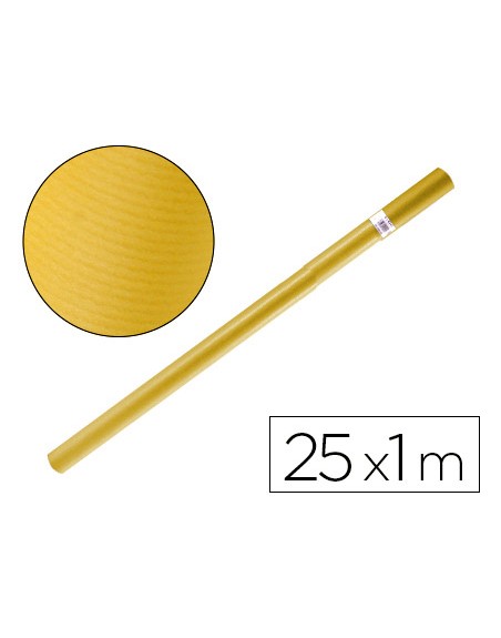 Papel kraft liderpapel amarillo rollo 25x1 mt