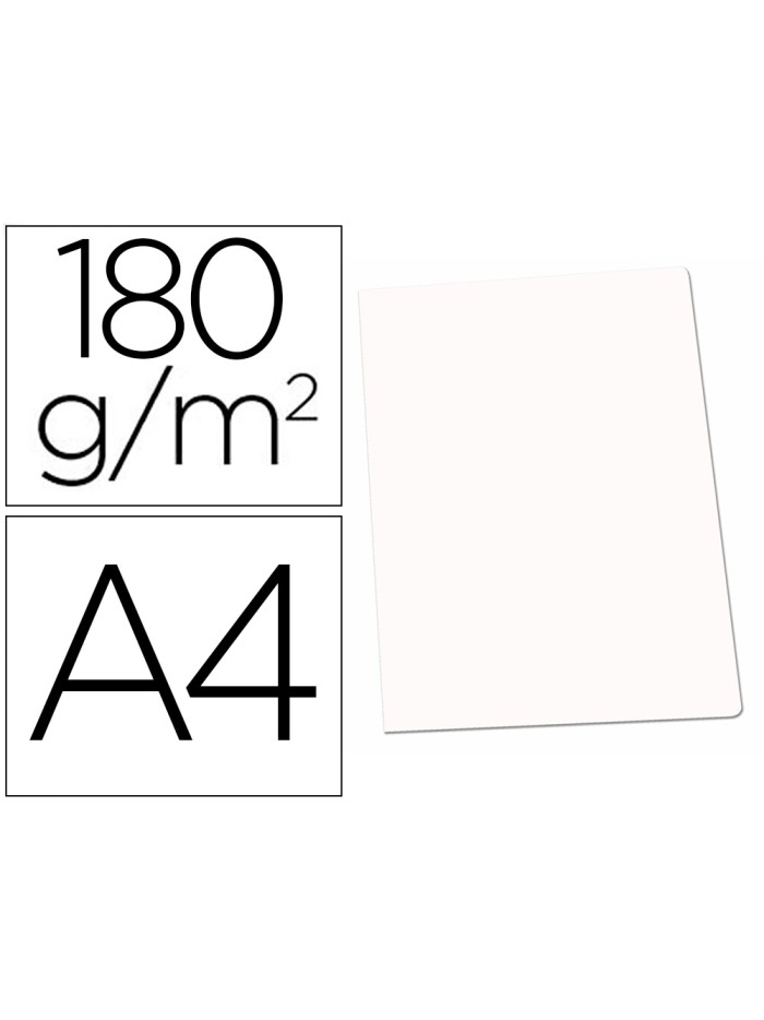 Subcarpeta cartulina gio din a4 blanca 180 g/m2 Subcarpeta cartulina gio din a4 blanca 180 g/m2
